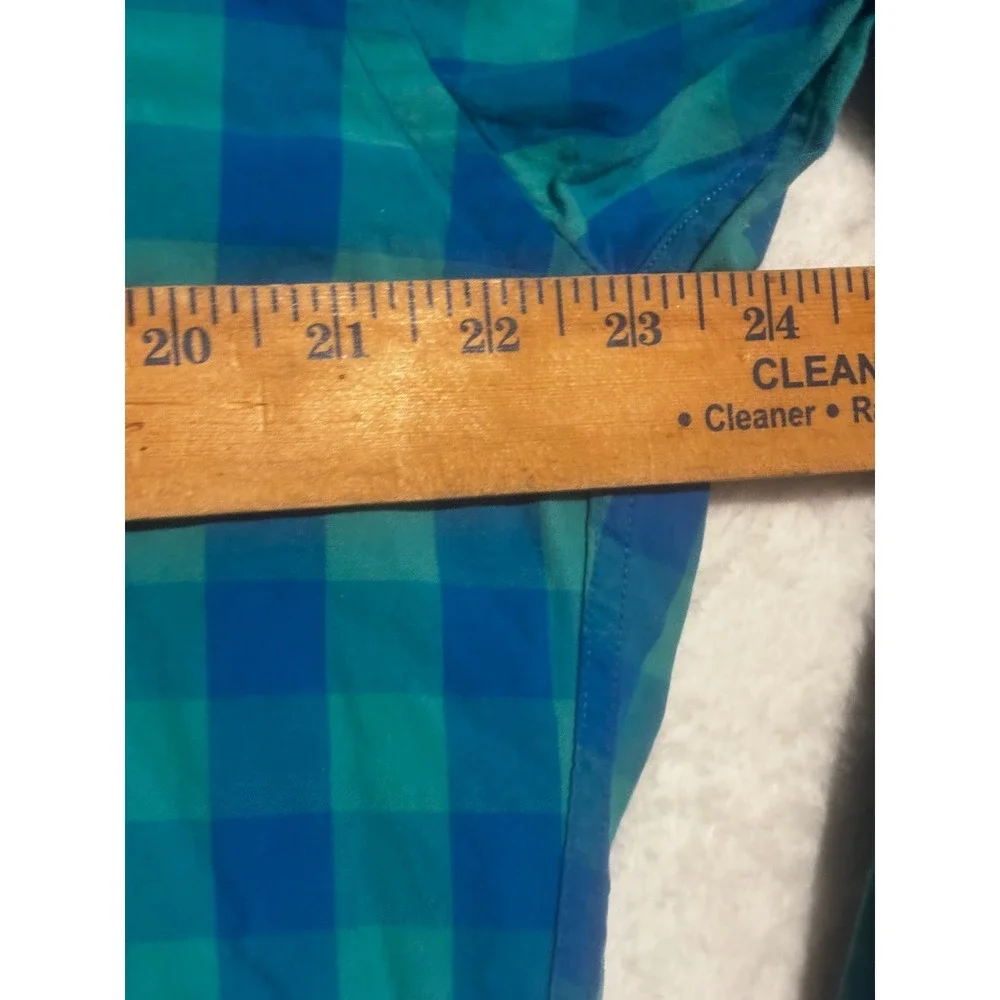 Vintage J Crew Slim Shirt Men's XL Dress Turquoise Blue‎ Long Sleeve 100% Cotton